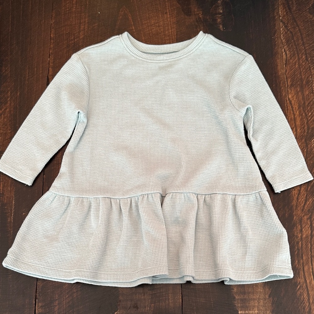 Old Navy Baby Girl Teal Thermal Dress